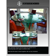 Sweep Top with Matching Base

	Sweep Top available in 48" to 84" with coordinating cast base (base priced seperately) with or without gold or silver leaf accent.  Other textures available by request