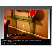 Sweep Buffet Table

	Table also available in Slate, Stucco, and Brush texture.  Various sizes and custom textures available by request